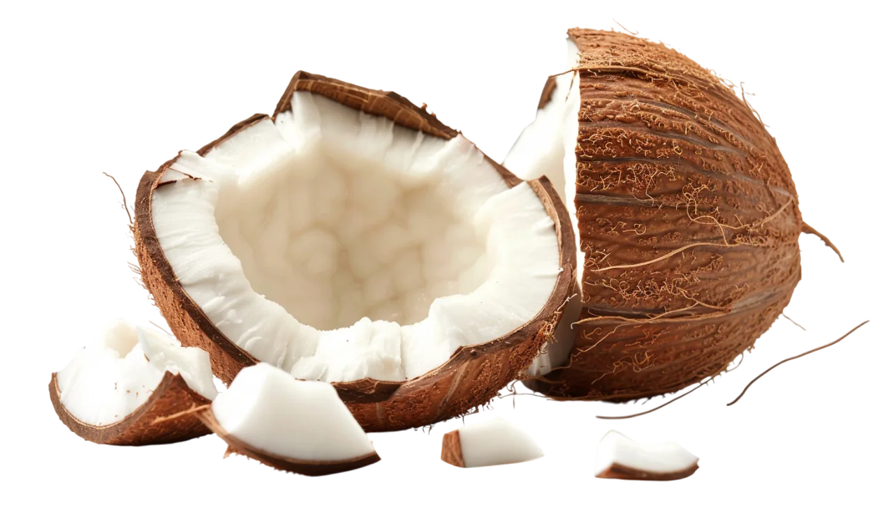 Cracked Coconut Free PNG, Fresh Tropical Fruit