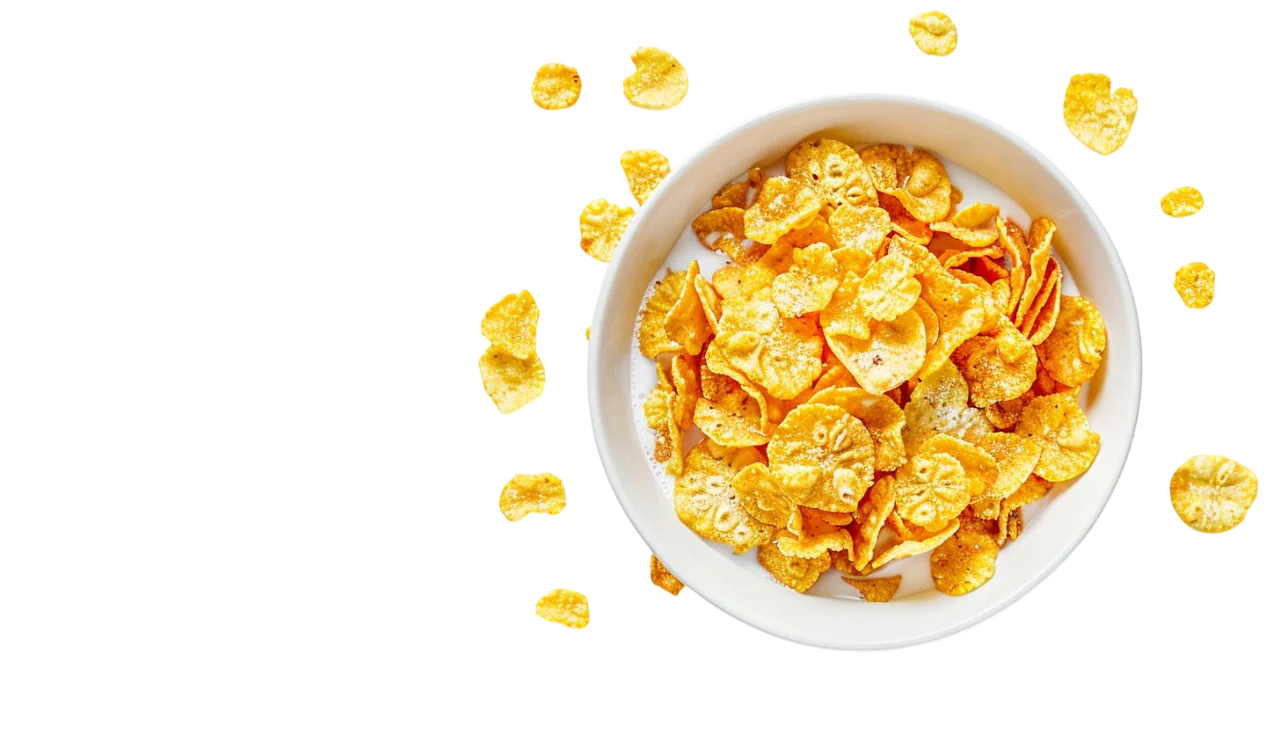 Corn Flakes in Bowl Free PNG, Breakfast Cereal