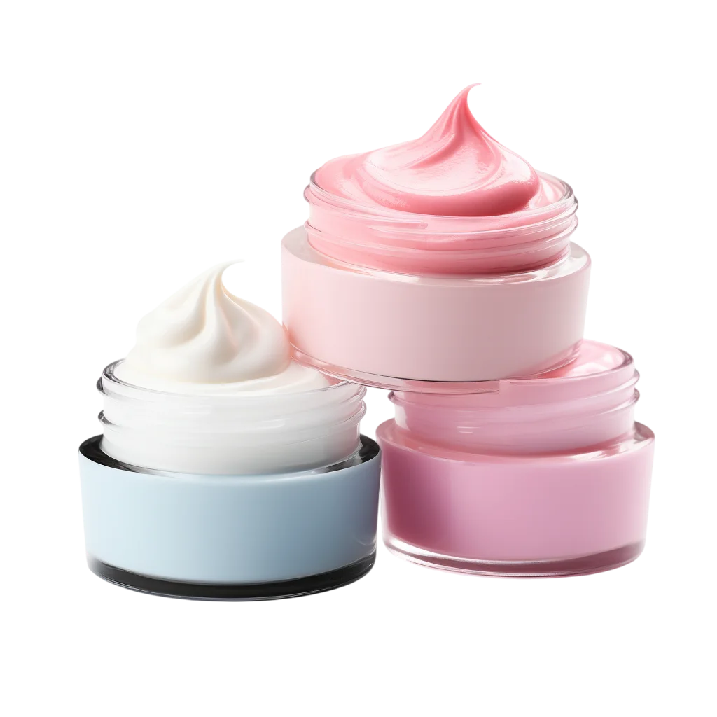 Face Cream Jars Free PNG, Skincare Cosmetic Set