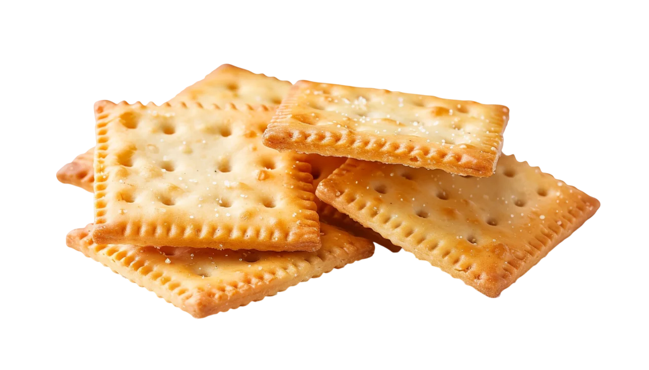 Saltine Crackers Pile Free PNG, Crispy Snack