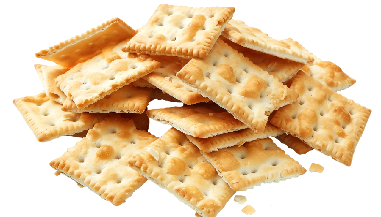 Square Crackers Free PNG, Crispy Snack Graphic