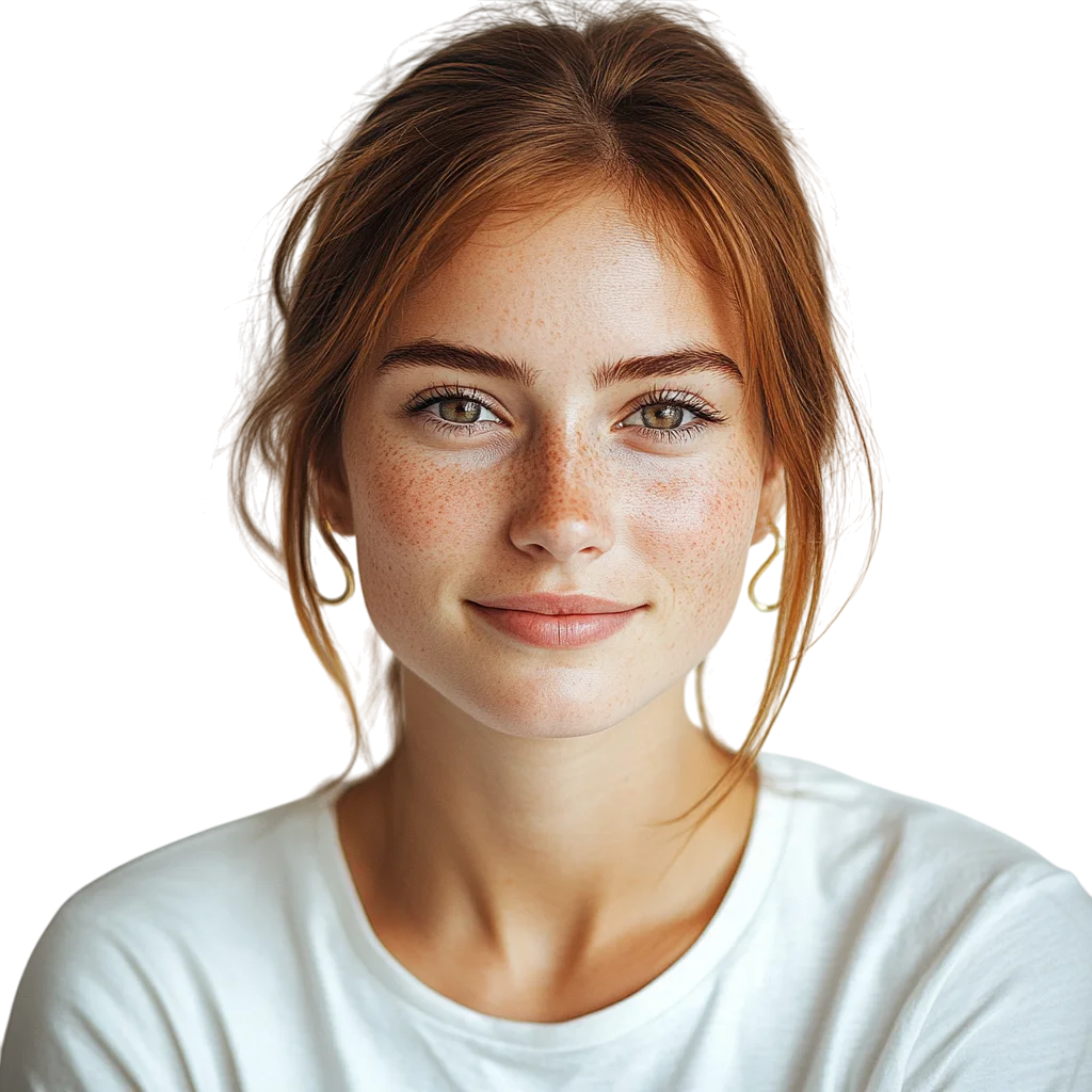 Pretty Auburn Hair Young Woman Portrait Free PNG