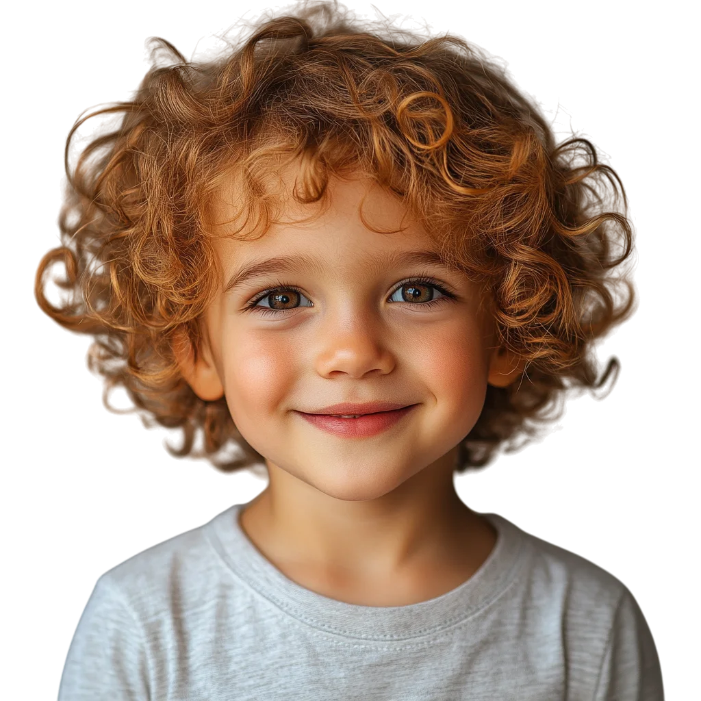 Cute Red Hair Boy Smiling Portrait Free PNG