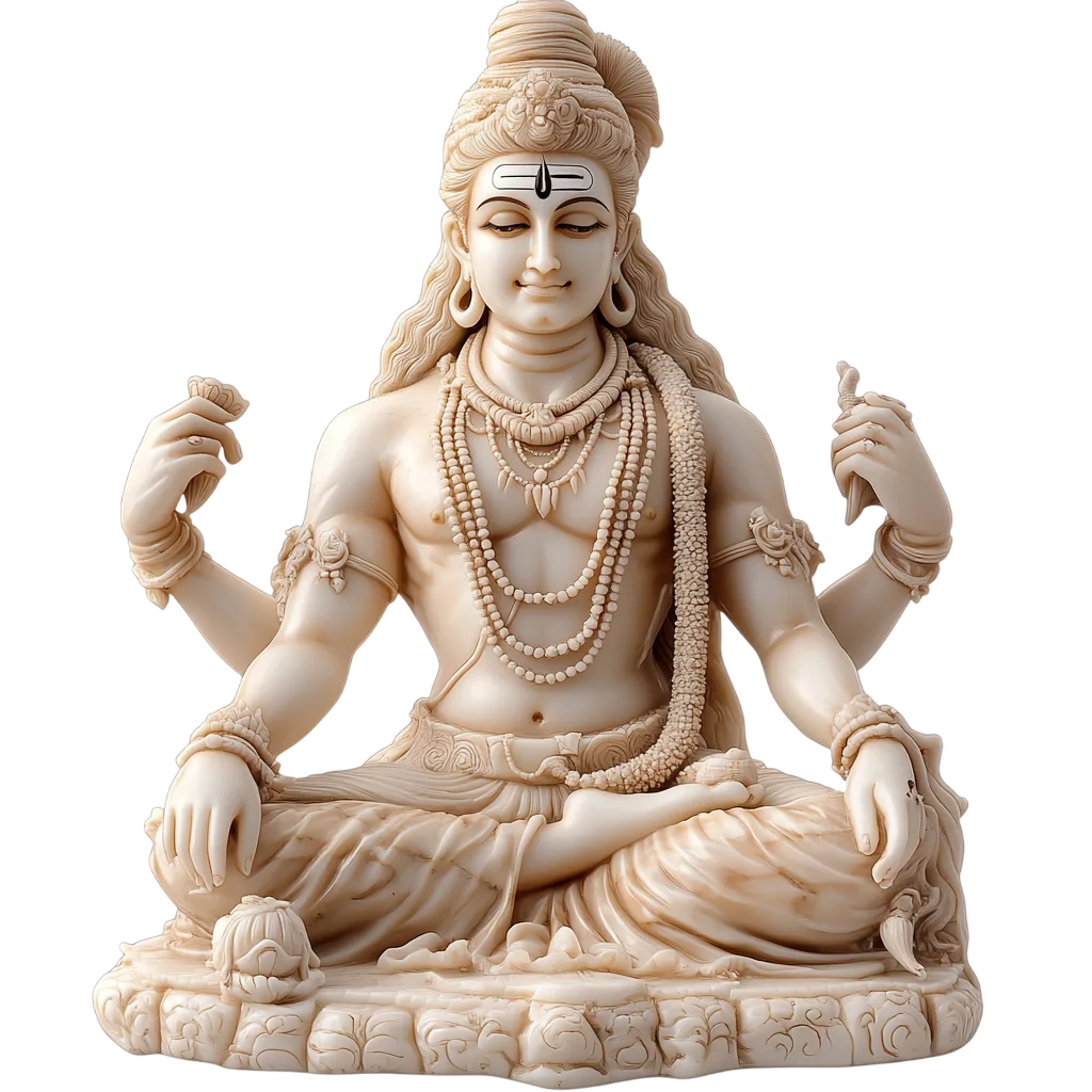 Seated Blessing Lord Shiva Idol Free PNG