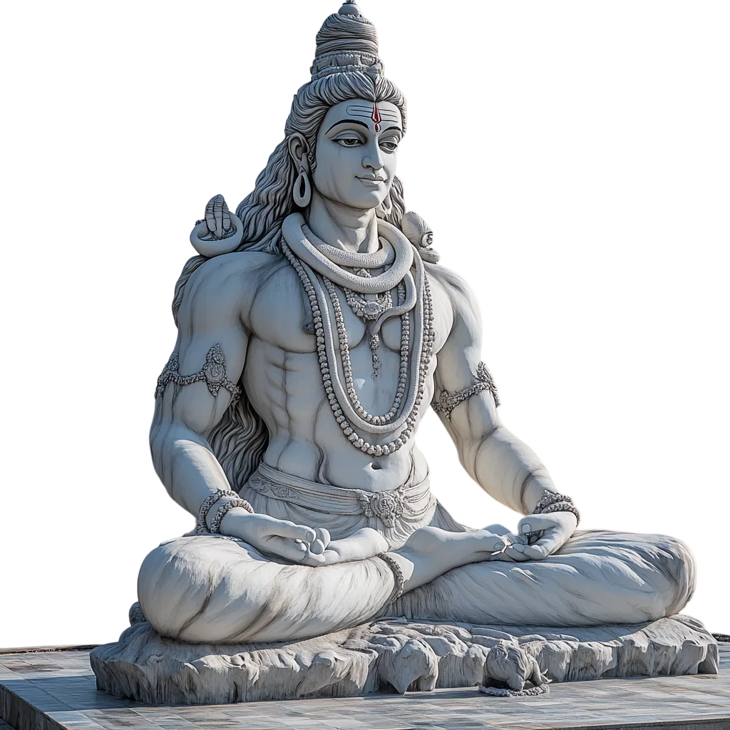 Serene Meditating Shiva Side Angle Free PNG