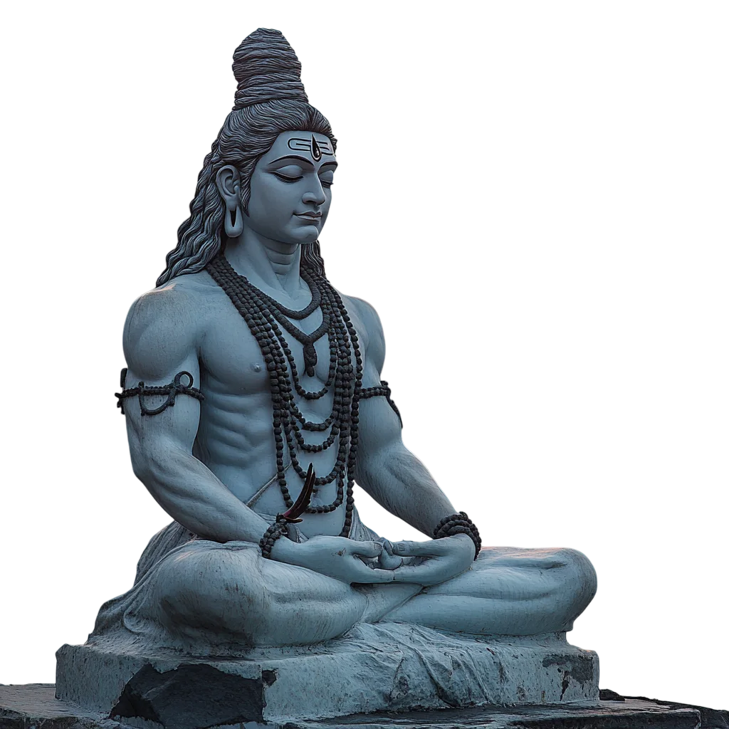 Side Profile Meditating Lord Shiva Free PNG