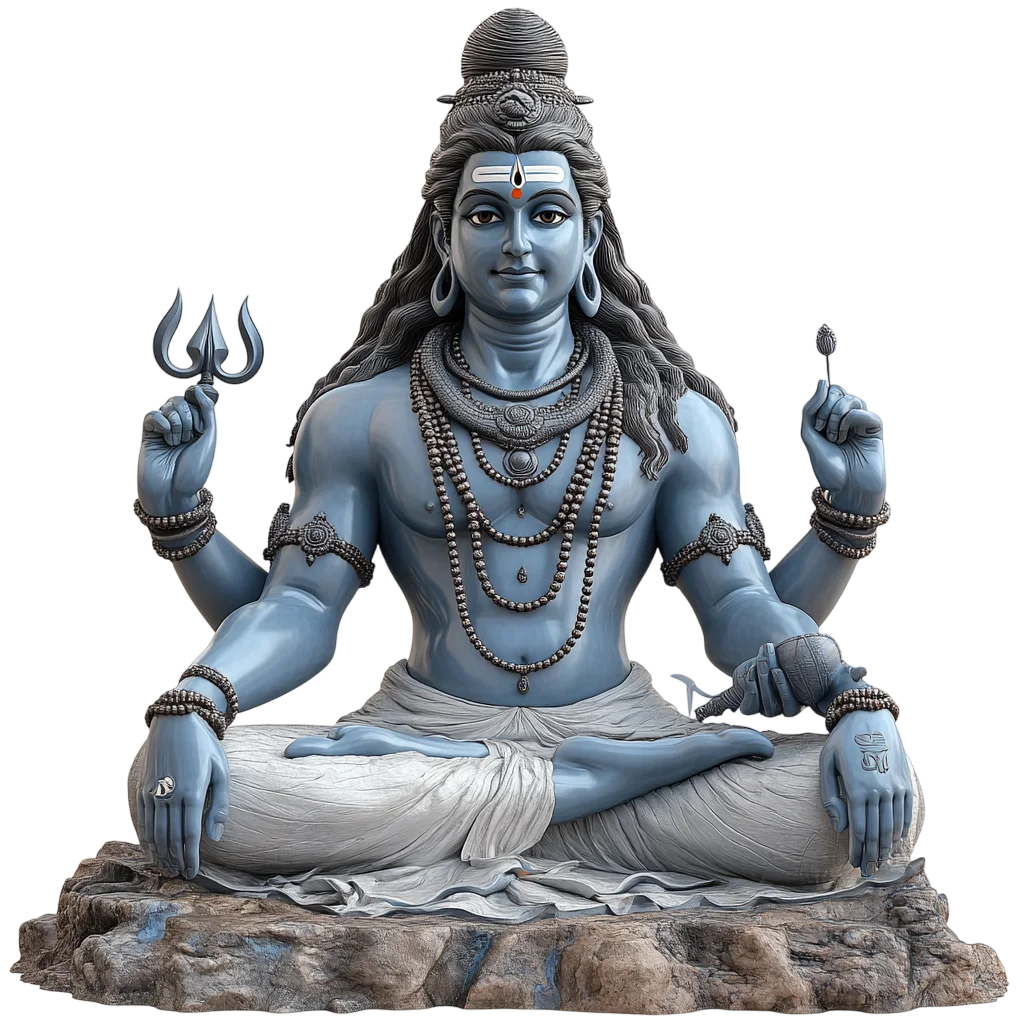 Meditating Lord Shiva Statue Free PNG