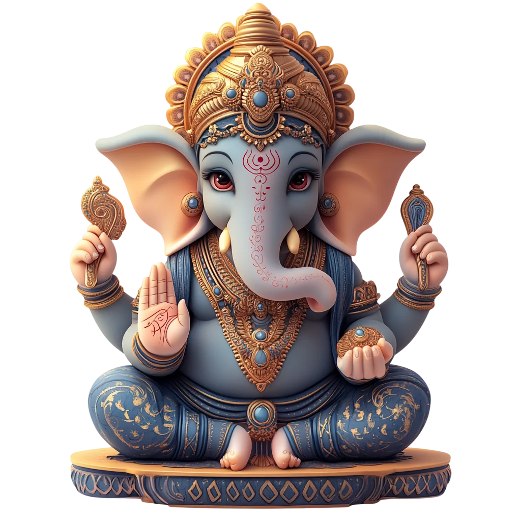 Lord Ganesha Deity Idol Free PNG