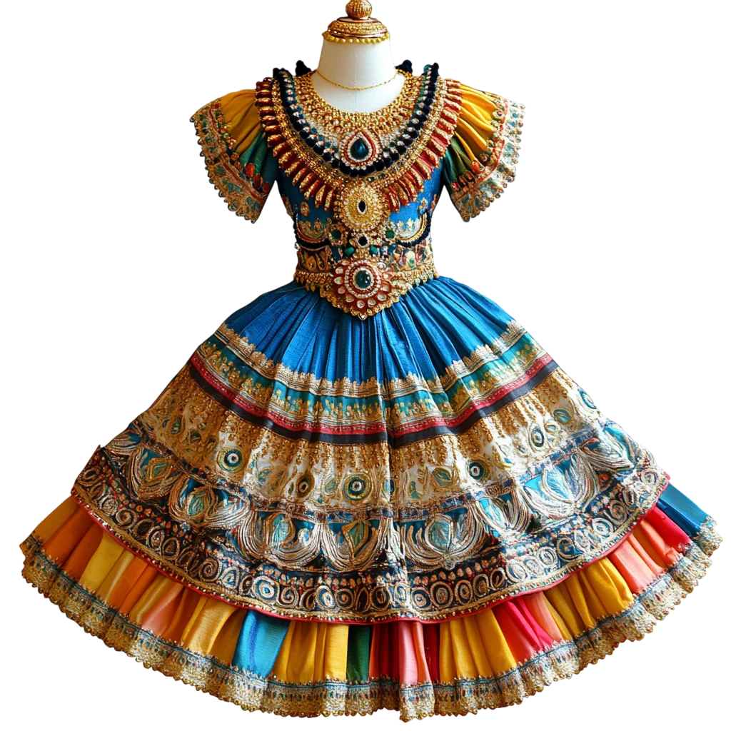 Traditional Goddess Deity Dress Poshak Free PNG