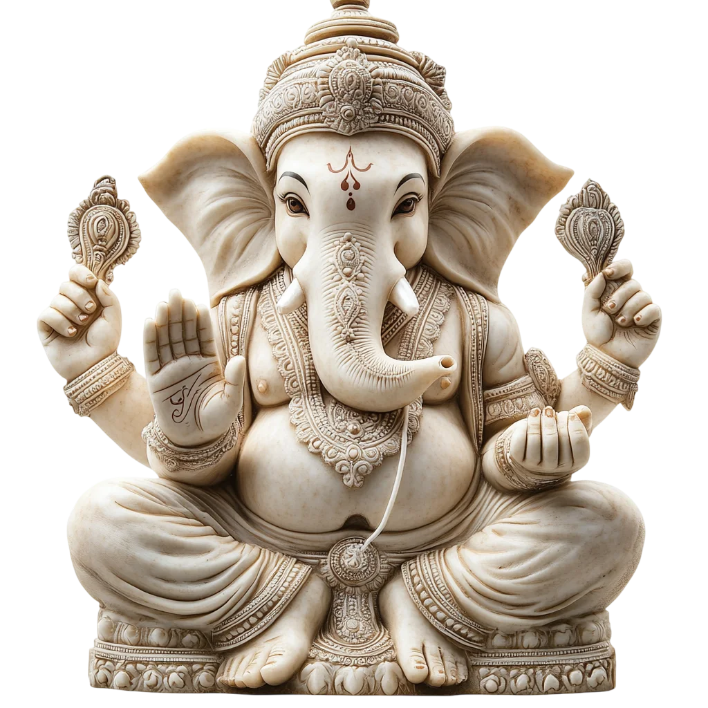 Antique Marble Ganesha Statue Free PNG