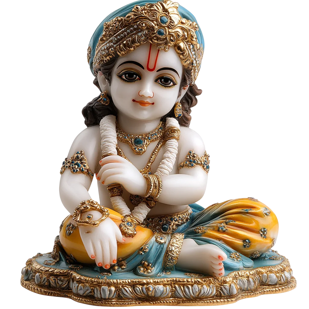 Cute Baby Krishna Little Bal Gopal Idol Free PNG