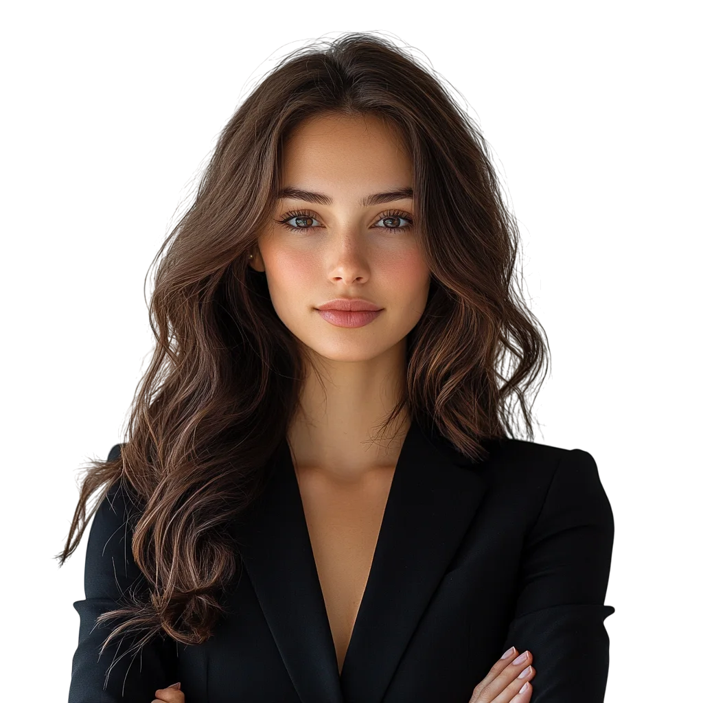 Young Professional Woman in Black Blazer Free PNG