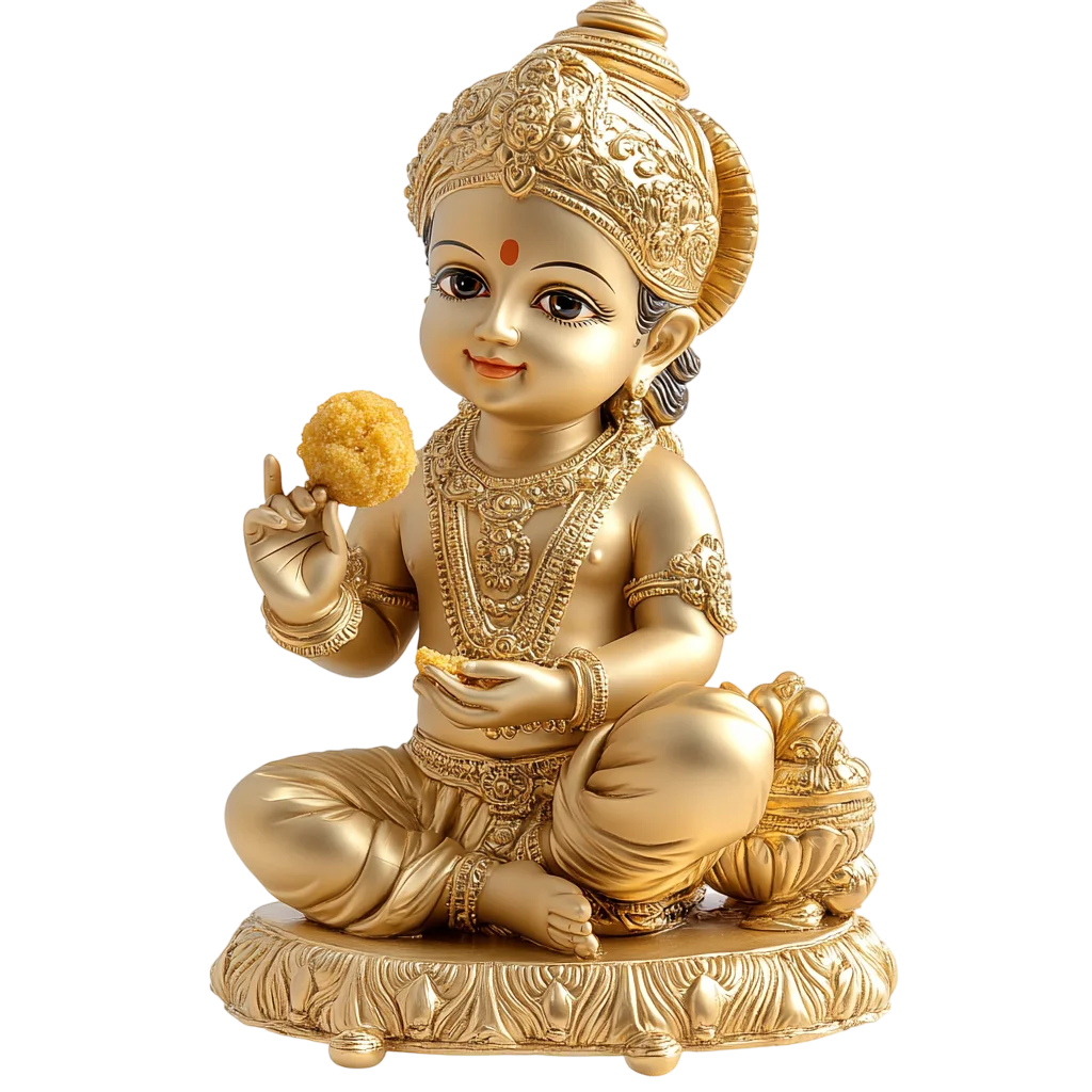 Cute Little Bal Gopal Baby Krishna Murti Free PNG