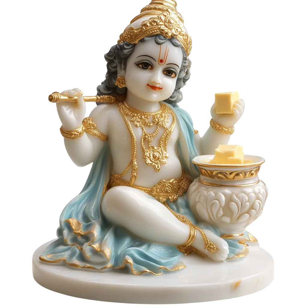 Little Baby Krishna Stealing Butter Jar Free PNG