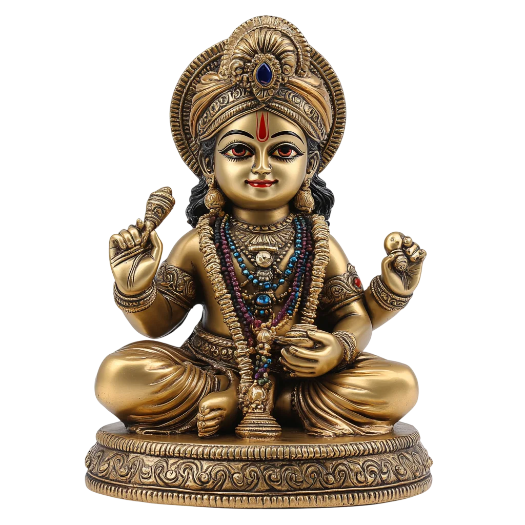 Ornate Sitting Ganesha Hindu Idol Statue Free PNG