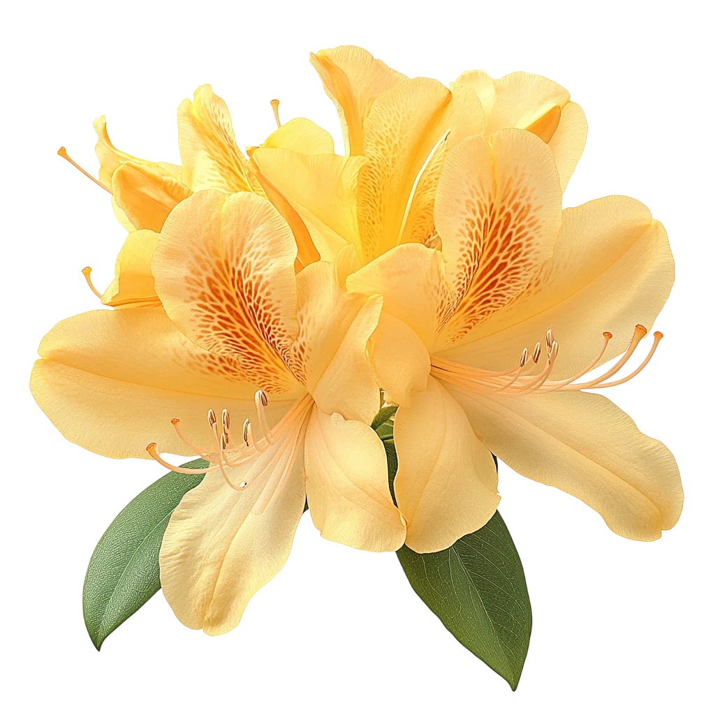 Golden Yellow Azalea Bloom Flower Free PNG