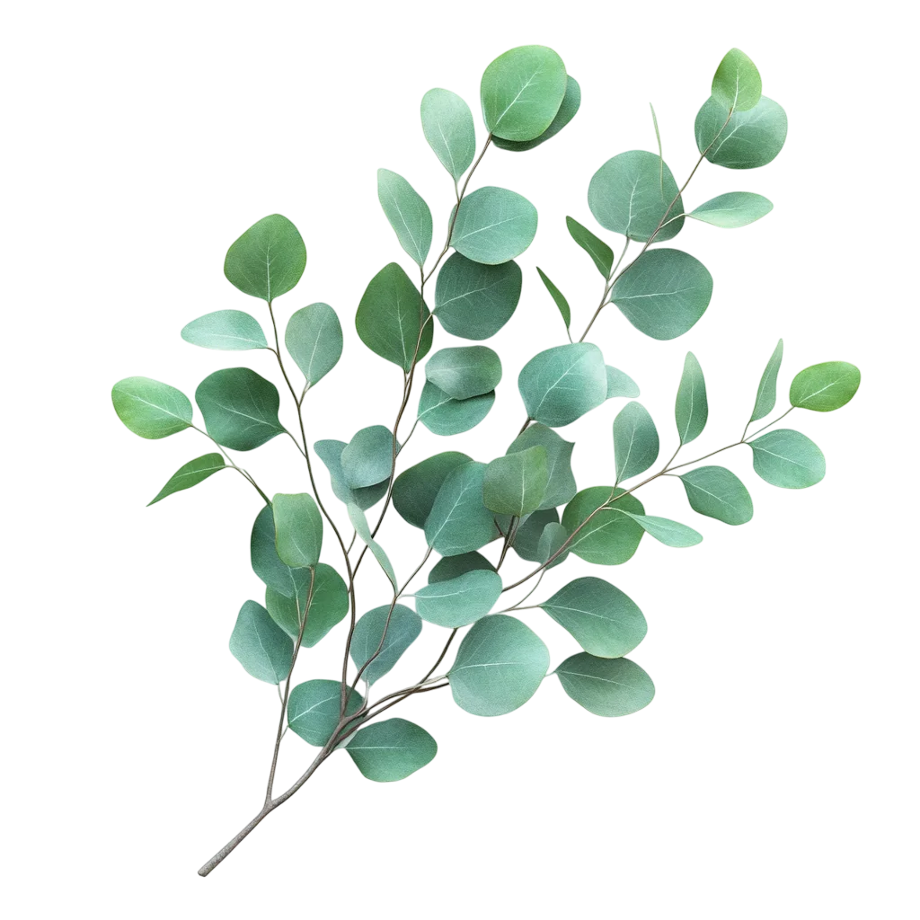Fresh Green Eucalyptus Branch Leaves Free PNG