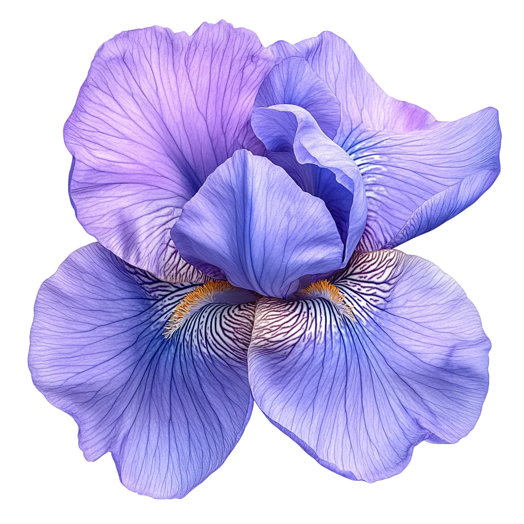 Single Purple Iris Flower Petal Bloom Free PNG