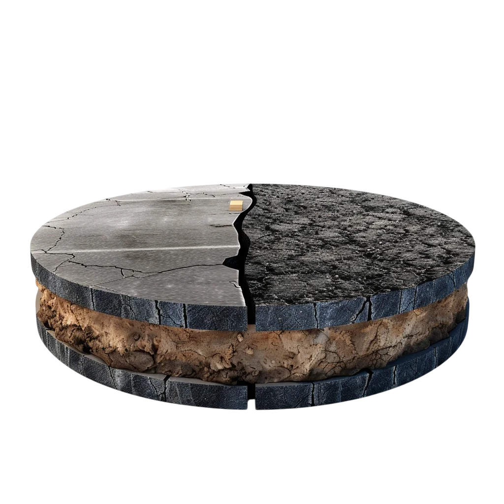 Cracked Ground Earth Cross Section Slice Free PNG