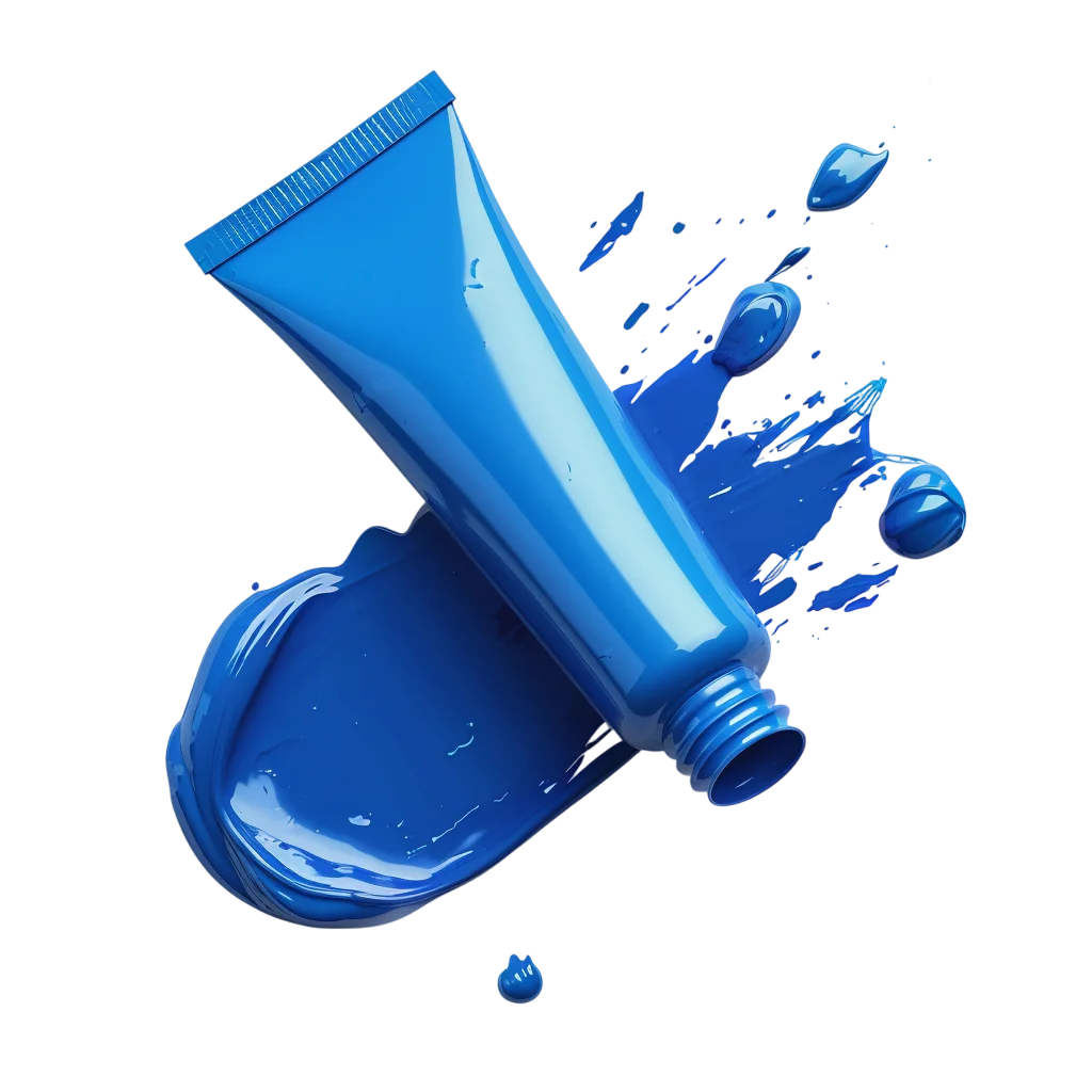Squeezed Blue Acrylic Paint Tube Free PNG Clipart
