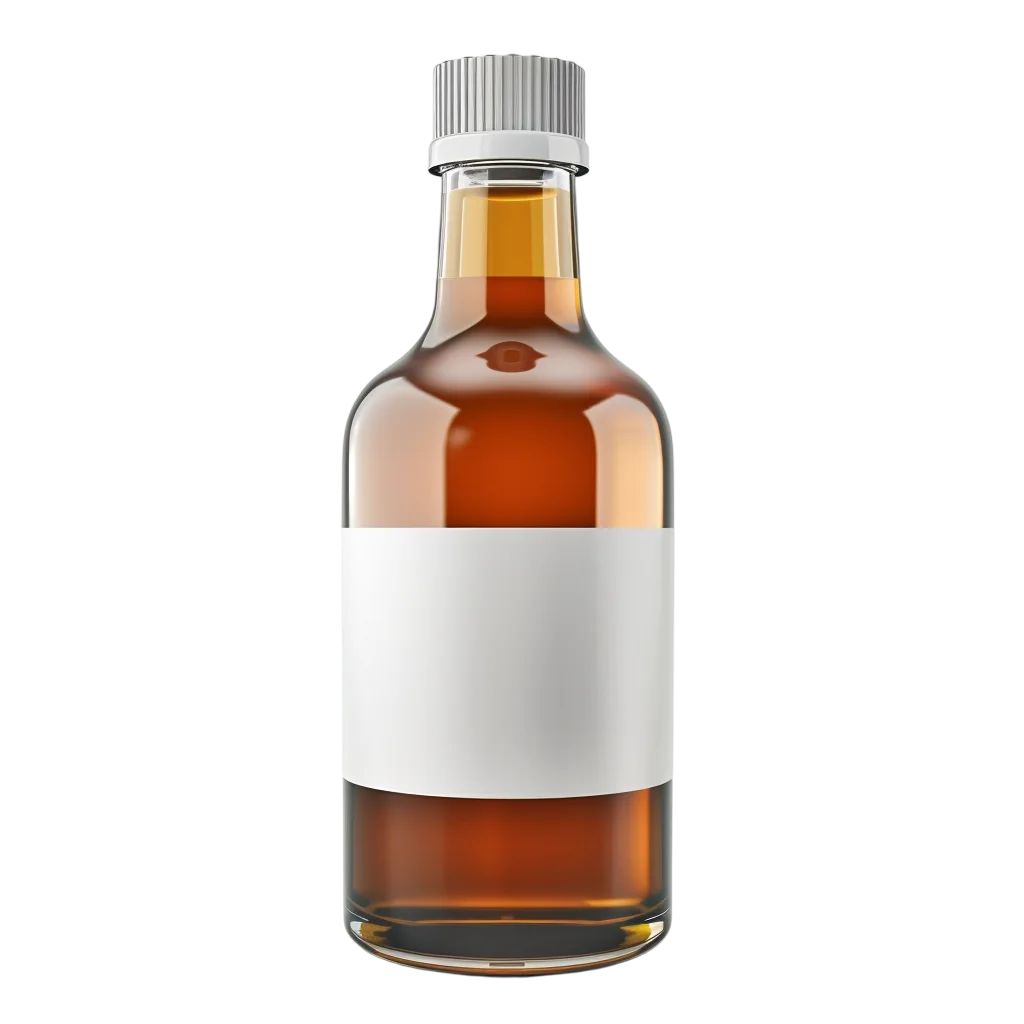 Amber Glass Medicine Bottle Mockup Free PNG Clipart