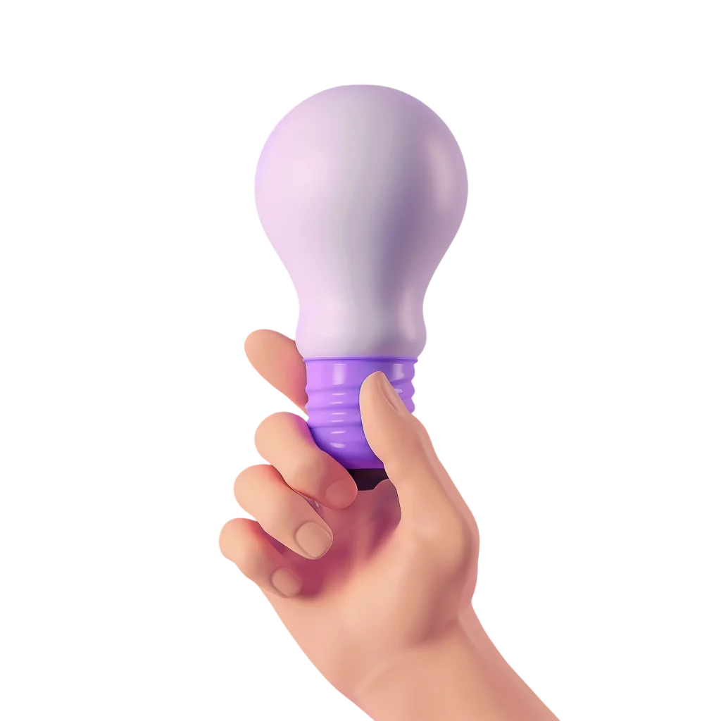 Hand Raising Bright Glowing Idea Bulb Free PNG
