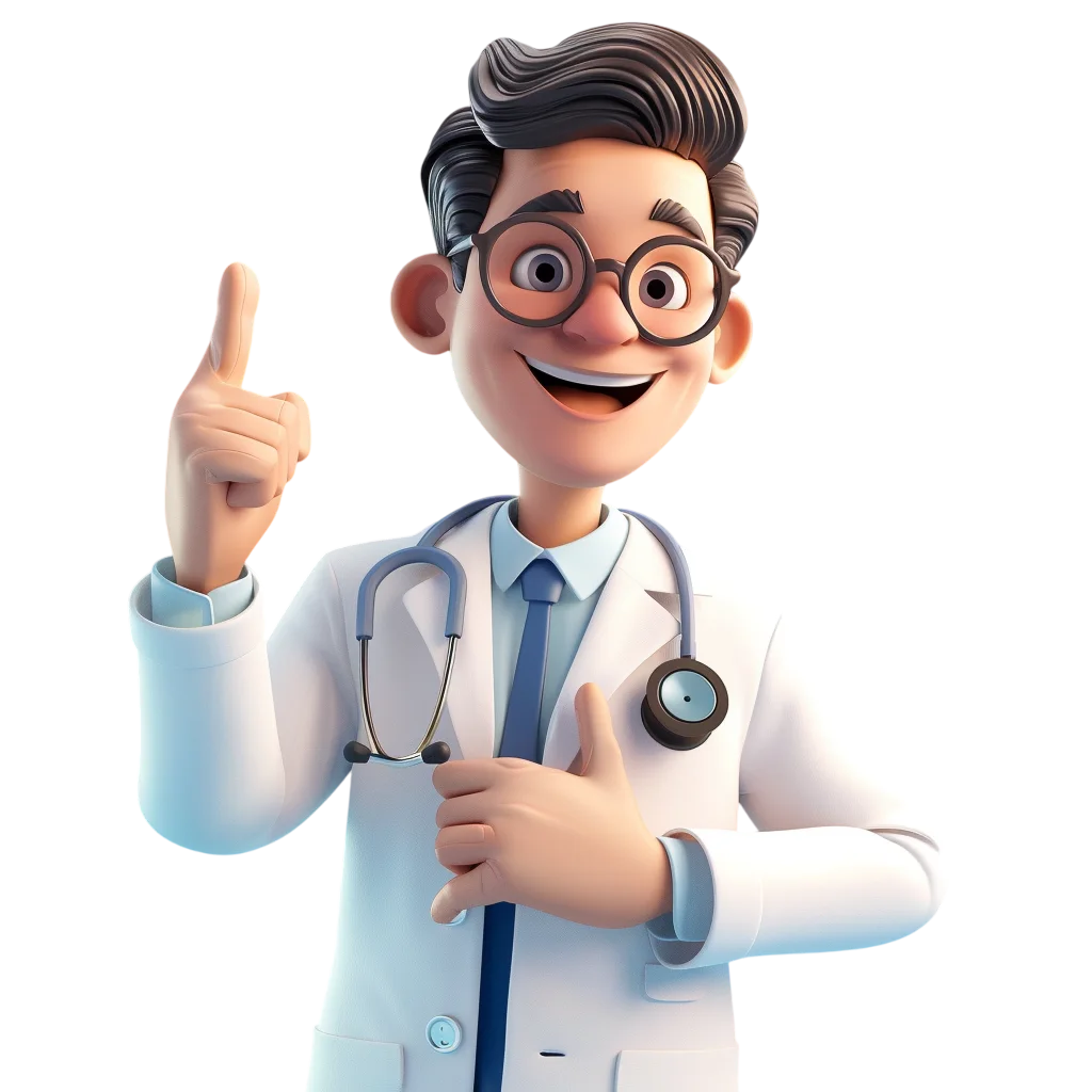 Friendly 3D Doctor Giving Advice Free PNG Clipart