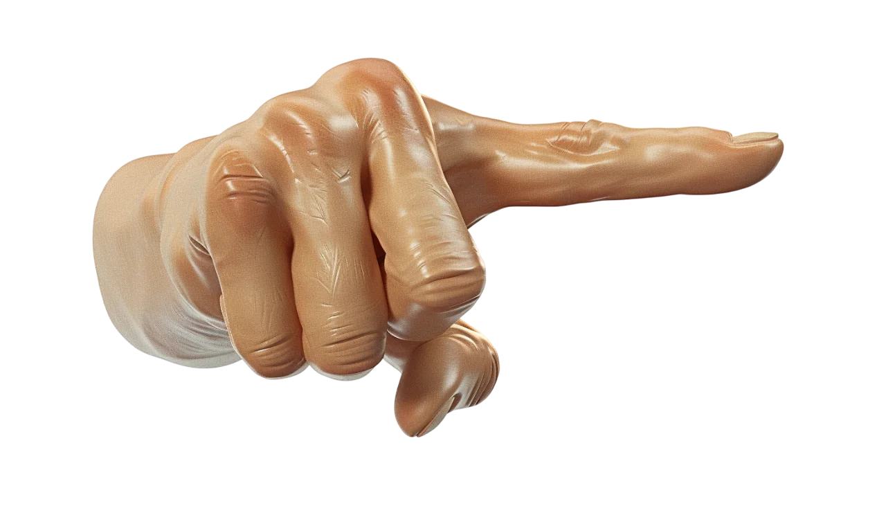 Realistic Human Hand Pointing Finger Free PNG Clipart