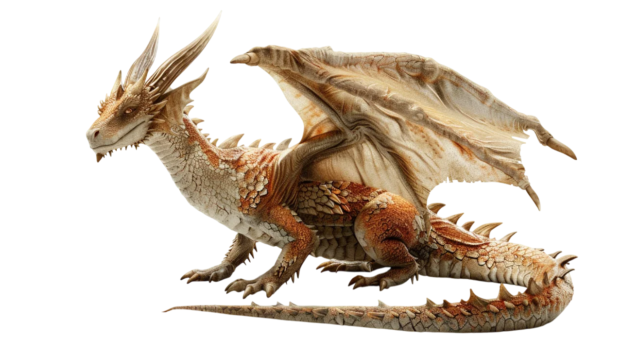 Mythical Golden Fantasy Dragon Flying Free PNG Clipart