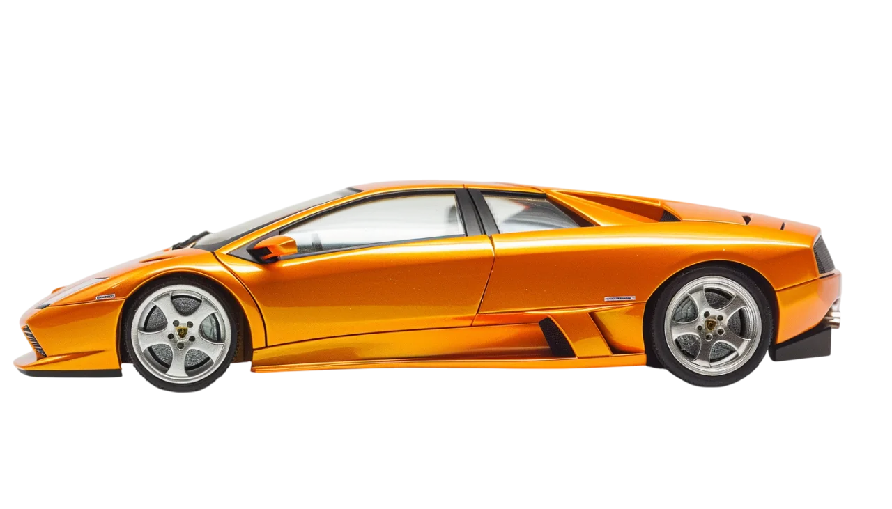 Low Angle Golden Orange Exotic Supercar Free PNG