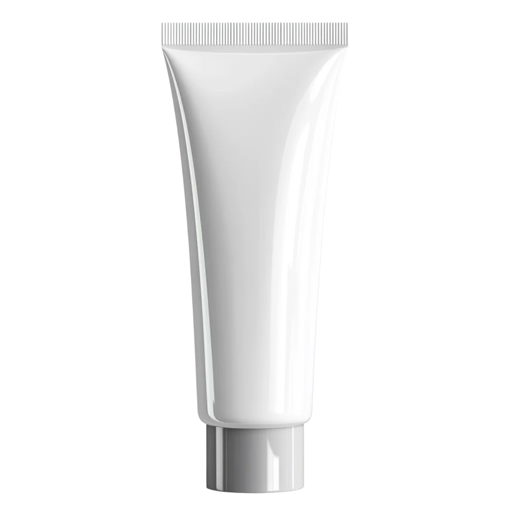 Blank White Cosmetic Squeeze Tube Free PNG Mockup