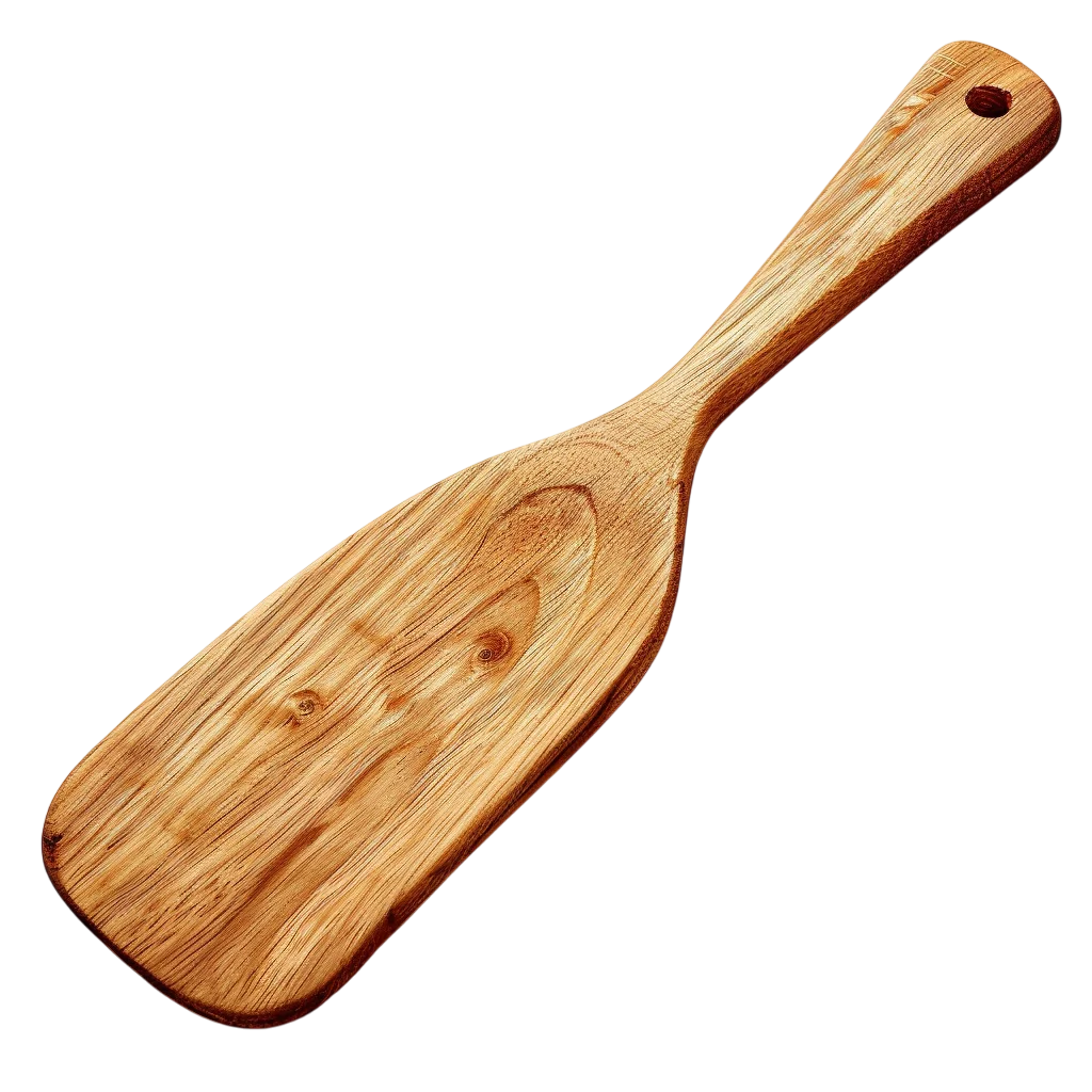 Wooden Cooking Spatula with Natural Grain | Free PNG