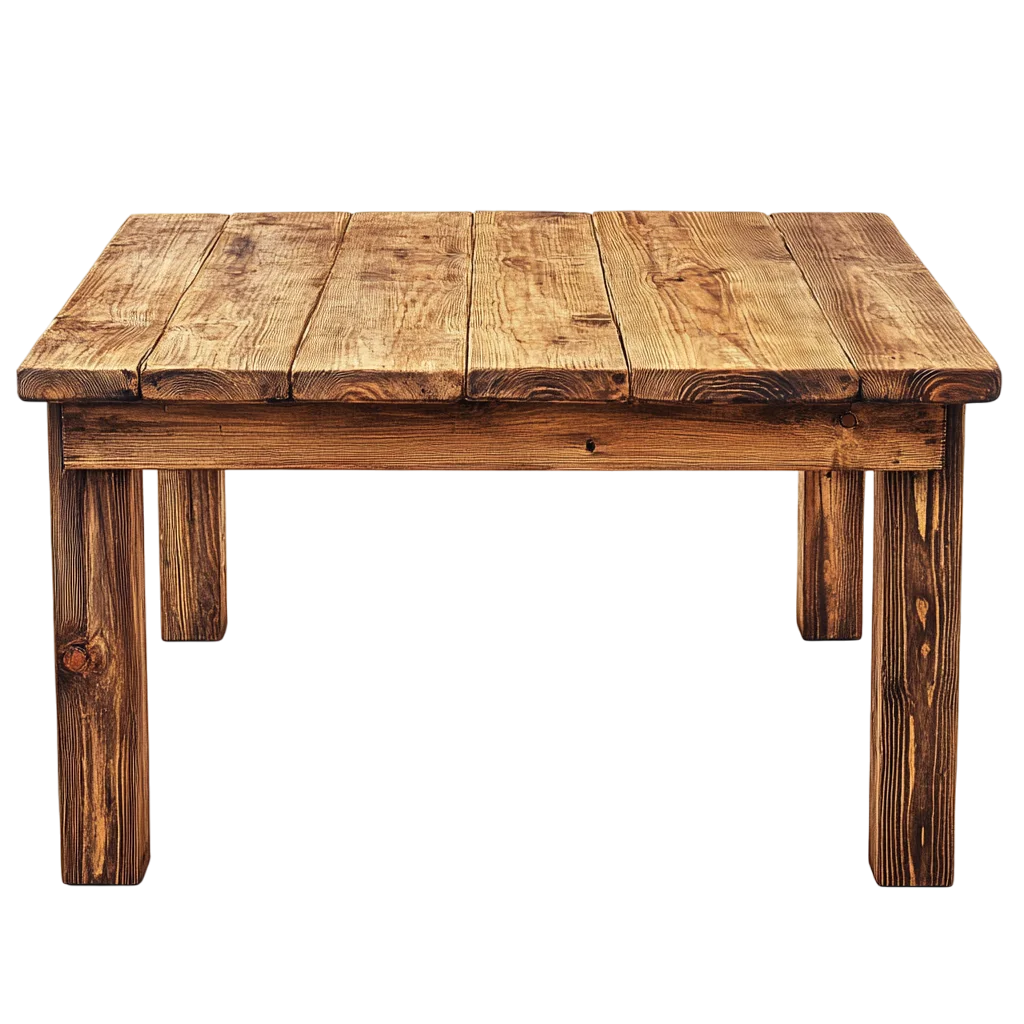 Rustic Wooden Plank Table Free PNG