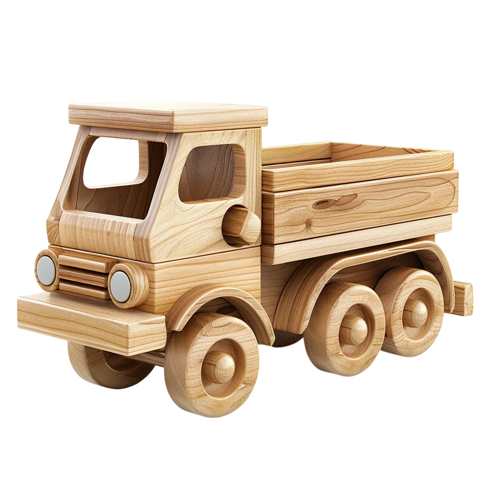 Wooden Toy Cargo Truck Free PNG