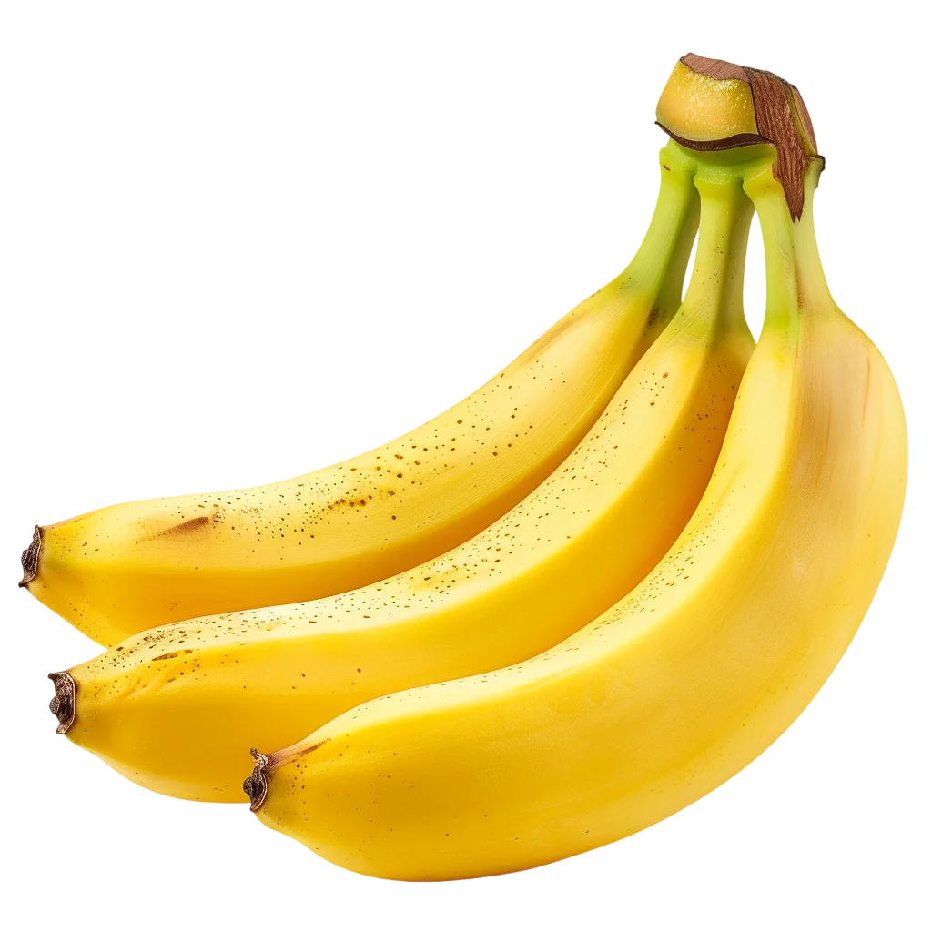 Ripe Yellow Banana Bunch Free PNG