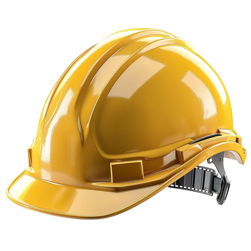 Glossy Yellow Construction Hard Hat Free PNG
