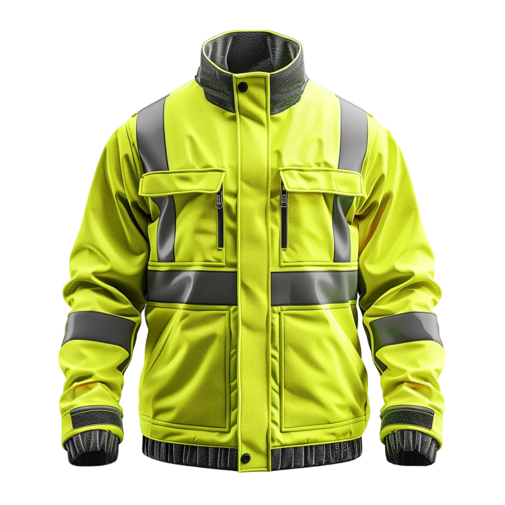Free PNG High-Visibility Reflective Work Jacket