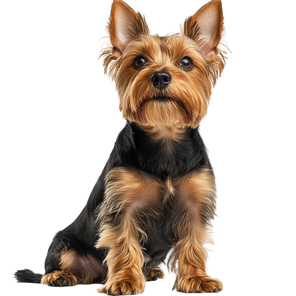Seated Yorkshire Terrier Portrait Free PNG
