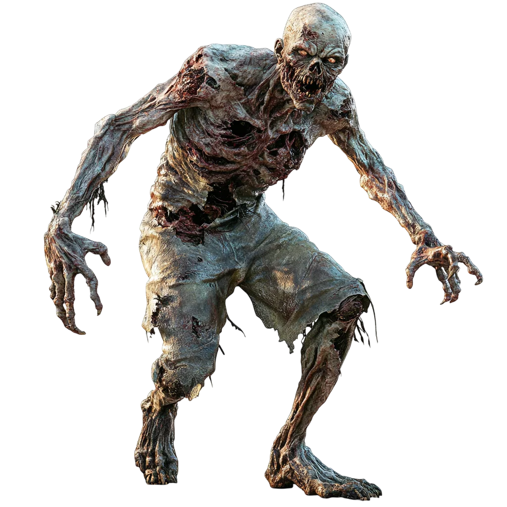 Fierce Walking Undead Zombie Monster Free PNG