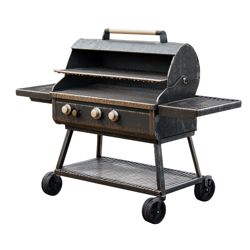 Outdoor Charcoal Barbecue Grill Cart Free PNG