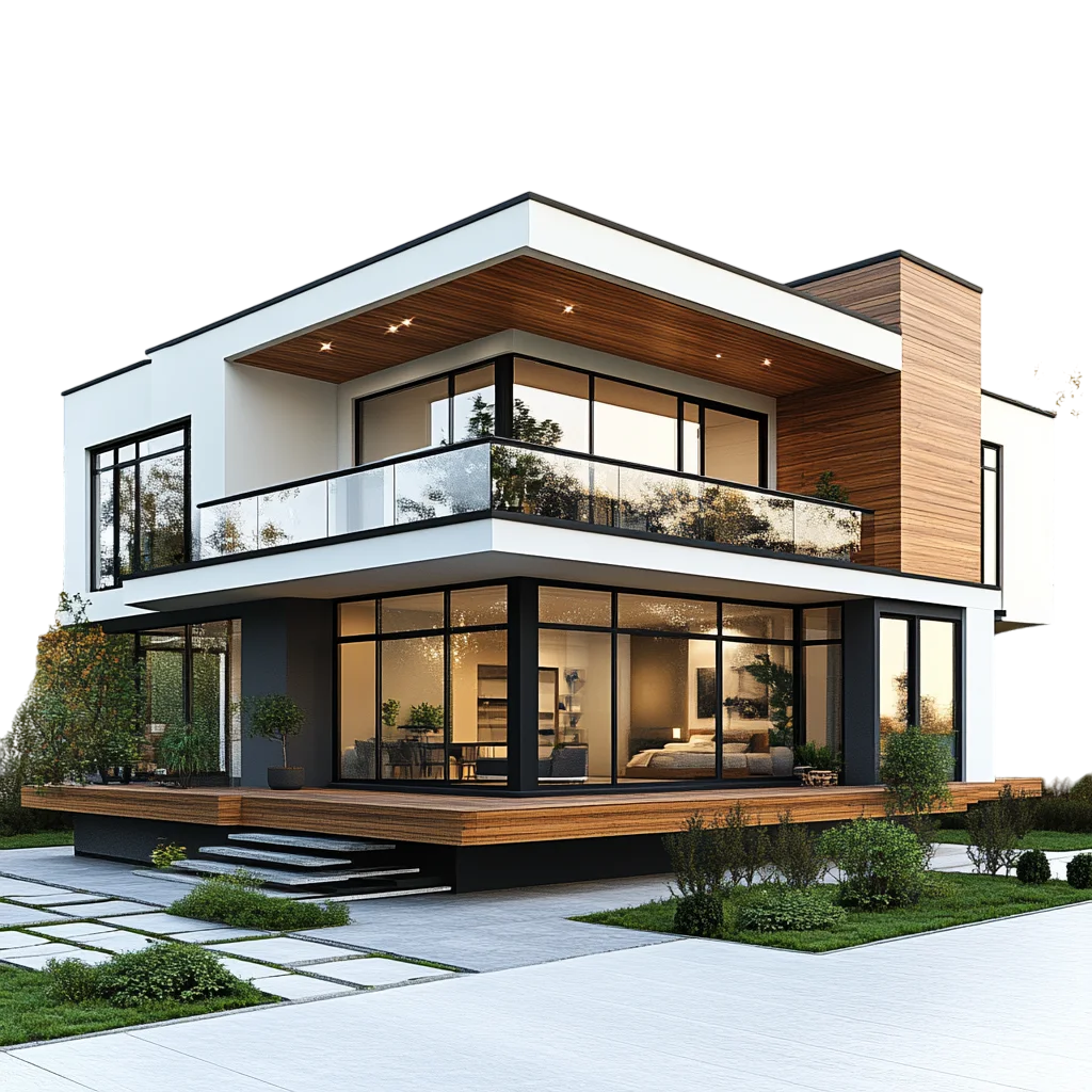Contemporary Two Story Modern House Free PNG