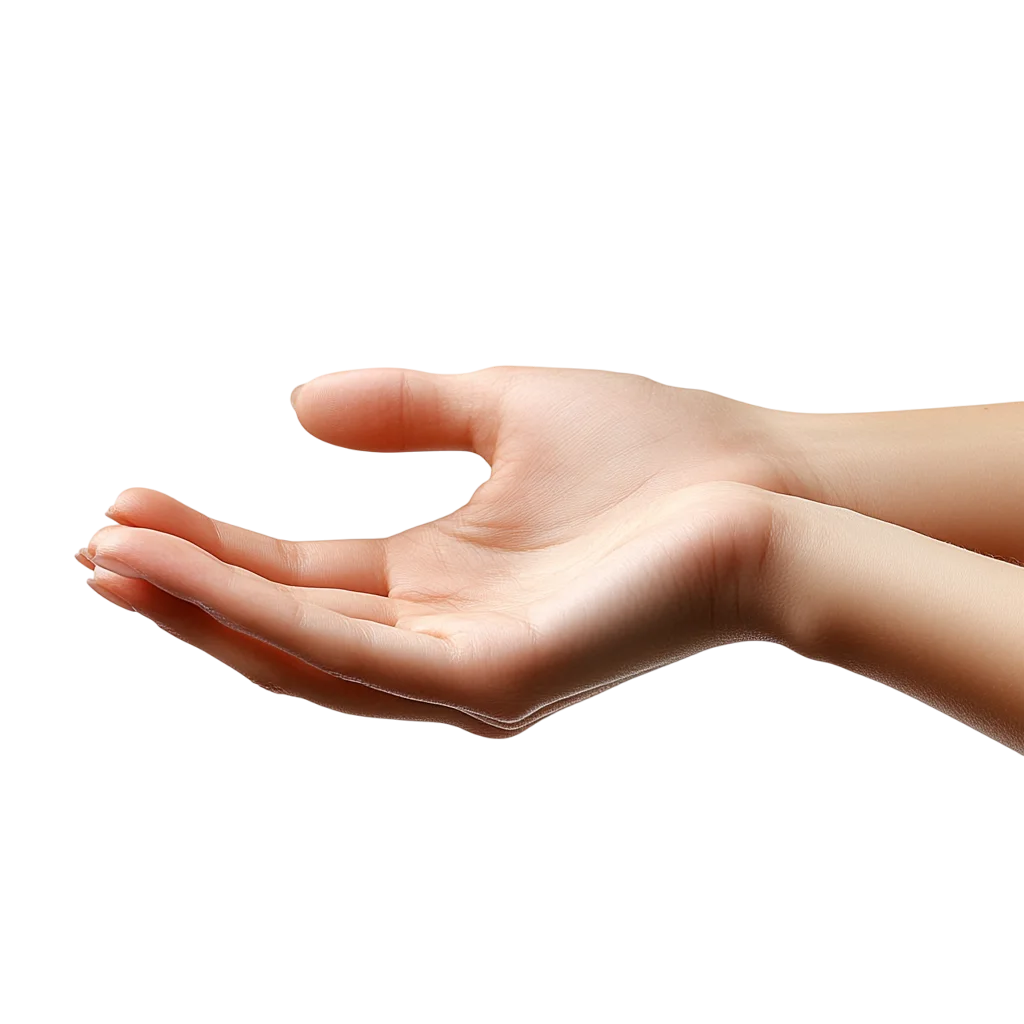 Cupped Open Hands in an Offering Gesture | Free PNG