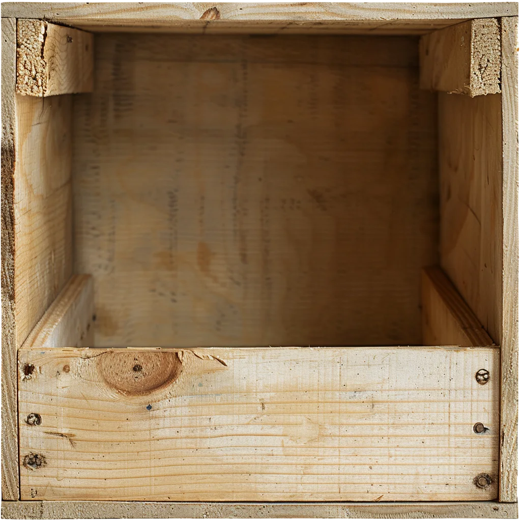 Empty Wooden Crate Interior Free PNG