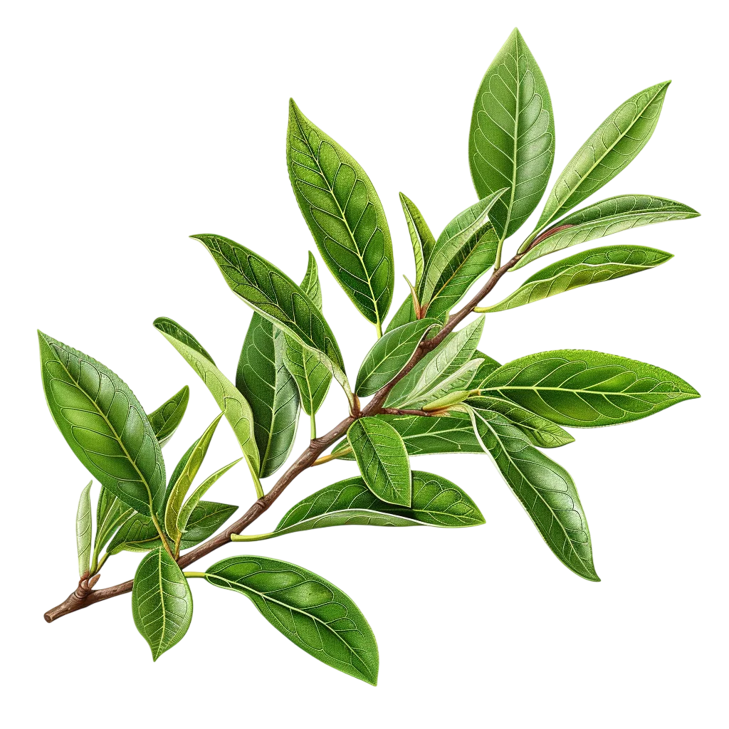 Green Leaf Branch Botanical Illustration Free PNG