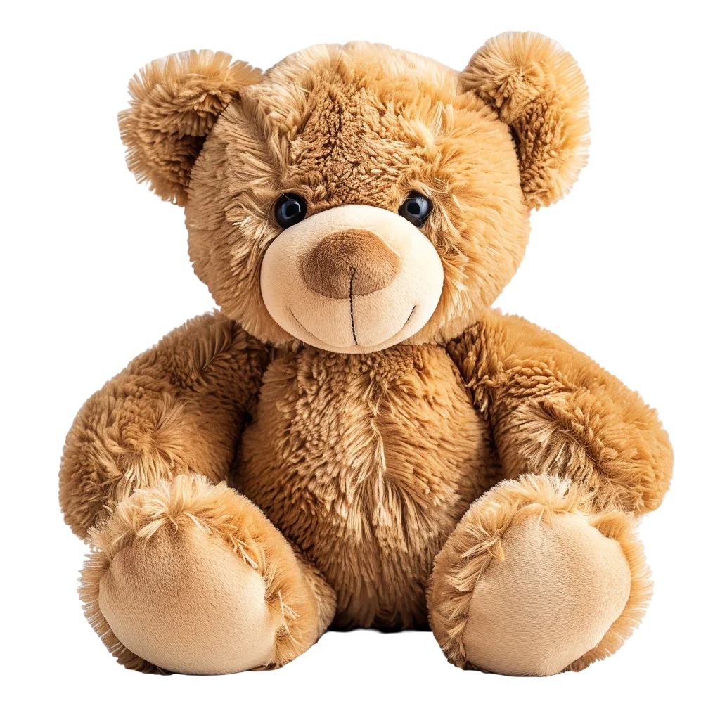 Seated Golden-Brown Teddy Bear Free PNG