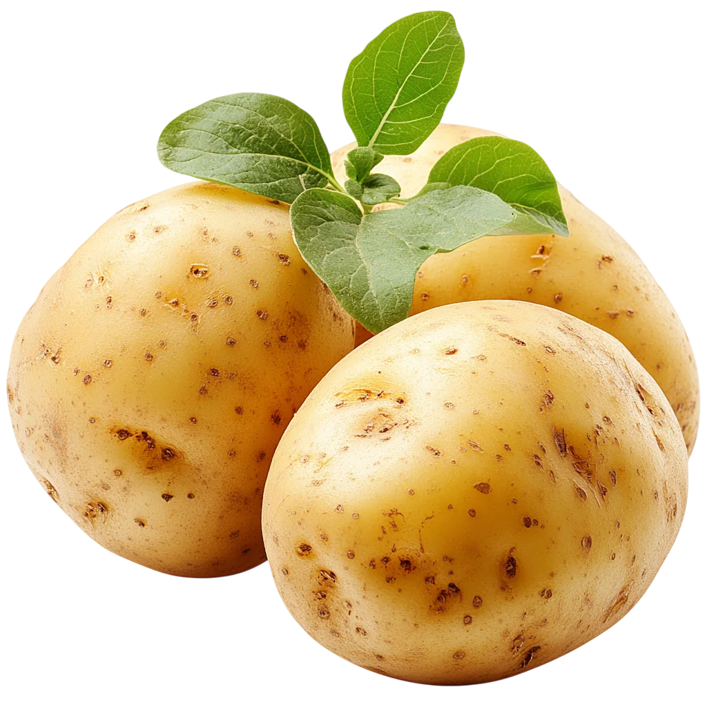 Fresh Potatoes with Green Leaves Free PNG