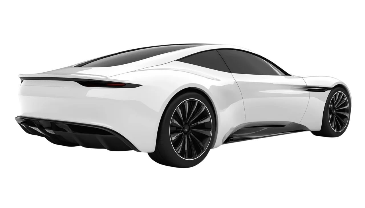 White Futuristic Concept Coupe Free PNG
