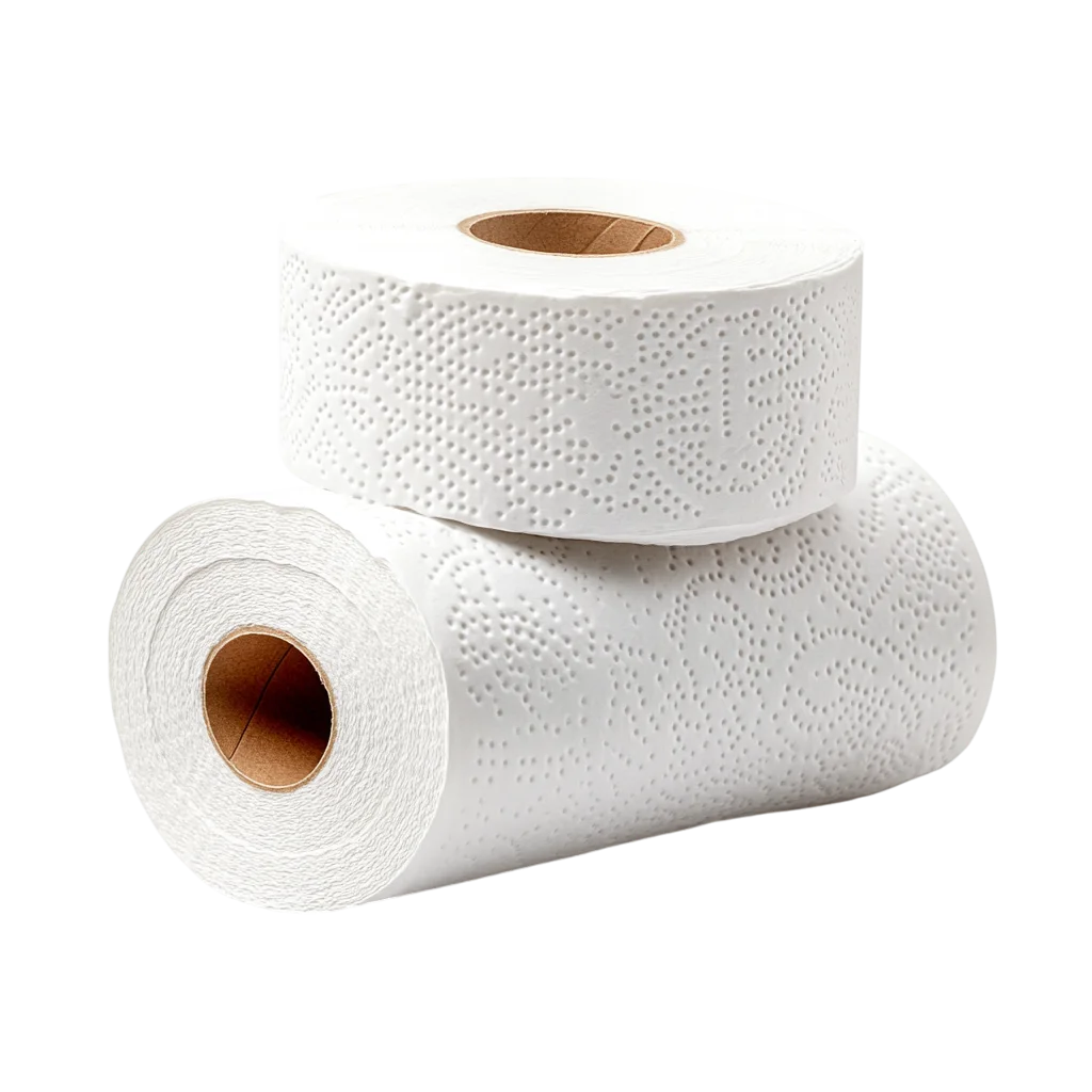 Two White Toilet Paper Rolls Free PNG