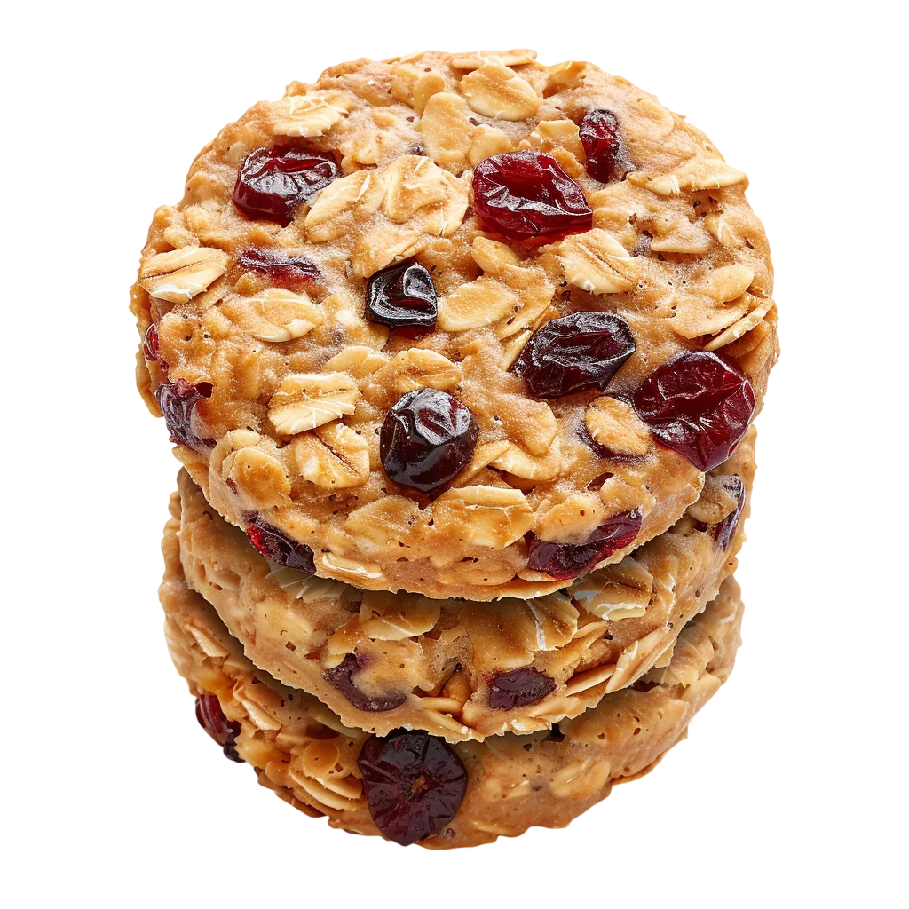 Stack of Cranberry Almond Oat Cookies | Free PNG