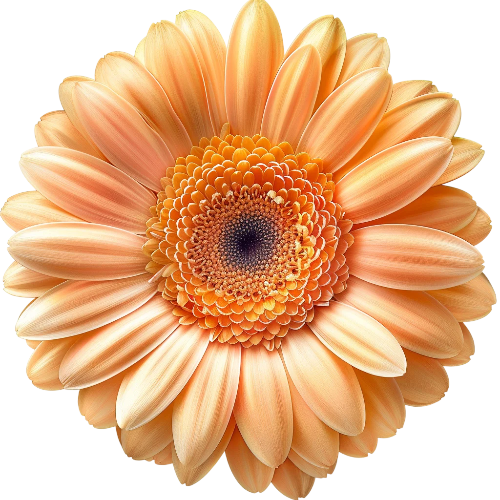 Orange Gerbera Flower Close-Up - Free PNG
